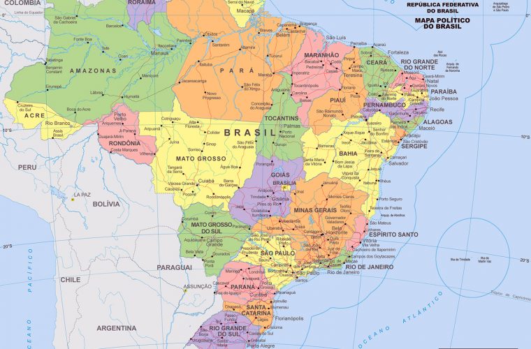 Mapa de Brasil - Turismo Brasil